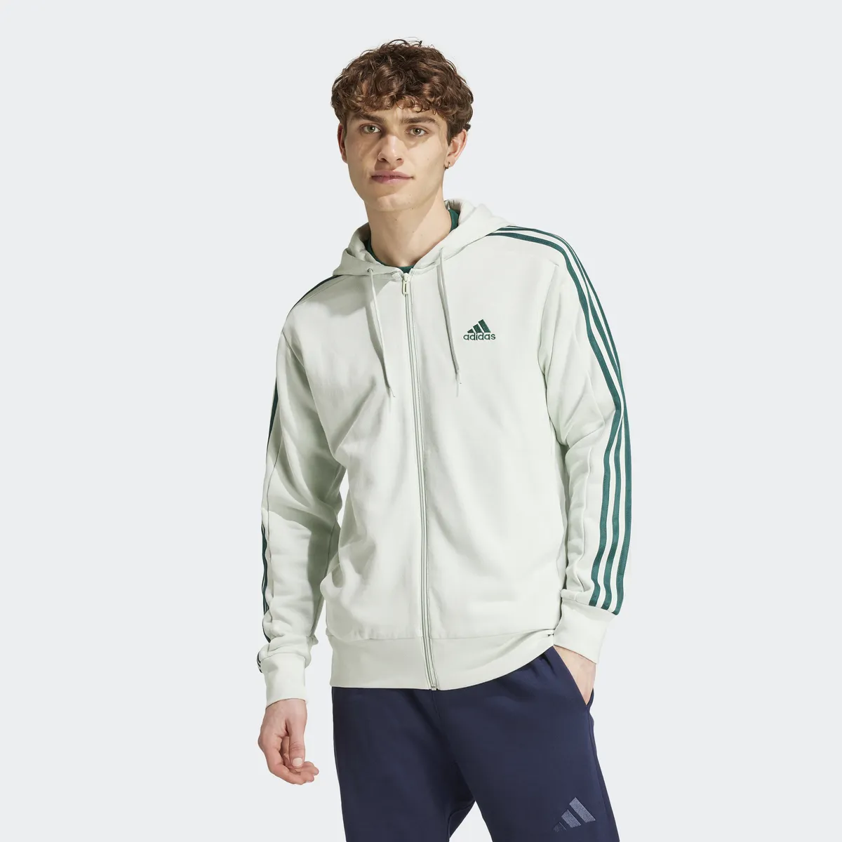 

Толстовка Adidas Sportswear с капюшоном "M 3S FT FZ HD", зеленый