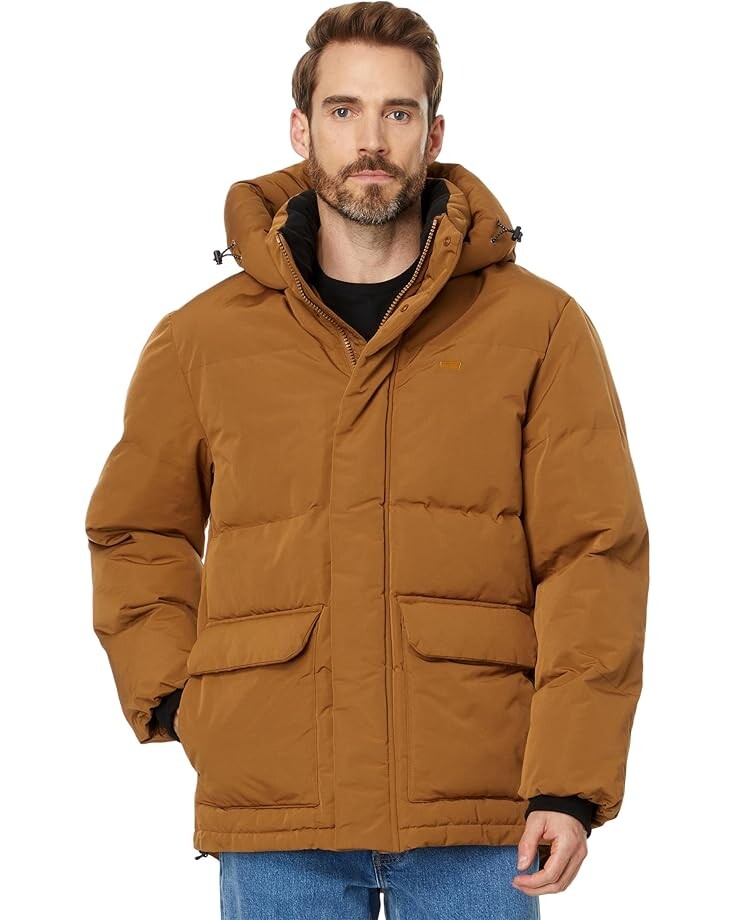 

Парка Levi's Arctic Cloth Midlength Hooded Parka, коричневый
