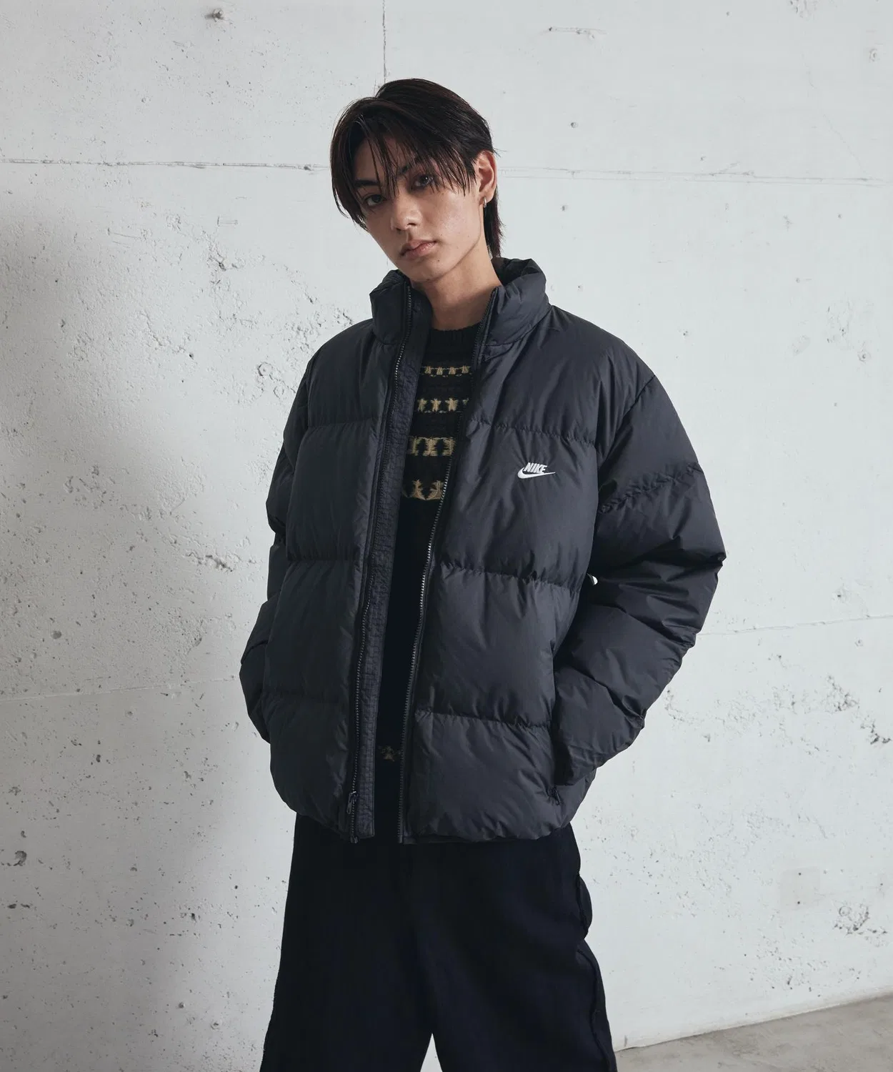 Куртка-пуховик Nike Sportswear Club Therma-FIT мужская, чёрная — фото 4