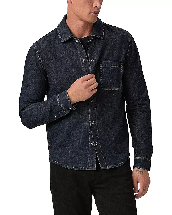 

Рубашка Darindo из хлопка и льна Paige, синий