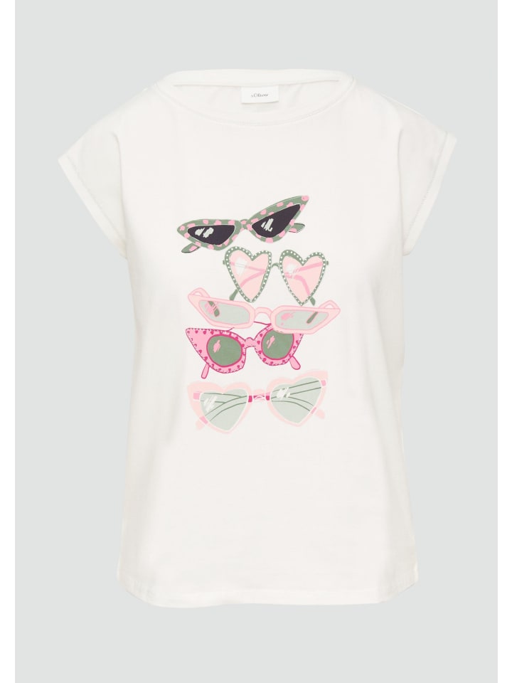 

s.Oliver Футболка цвета 02D2_cream, Хаки, s.Oliver Футболка цвета 02D2_cream