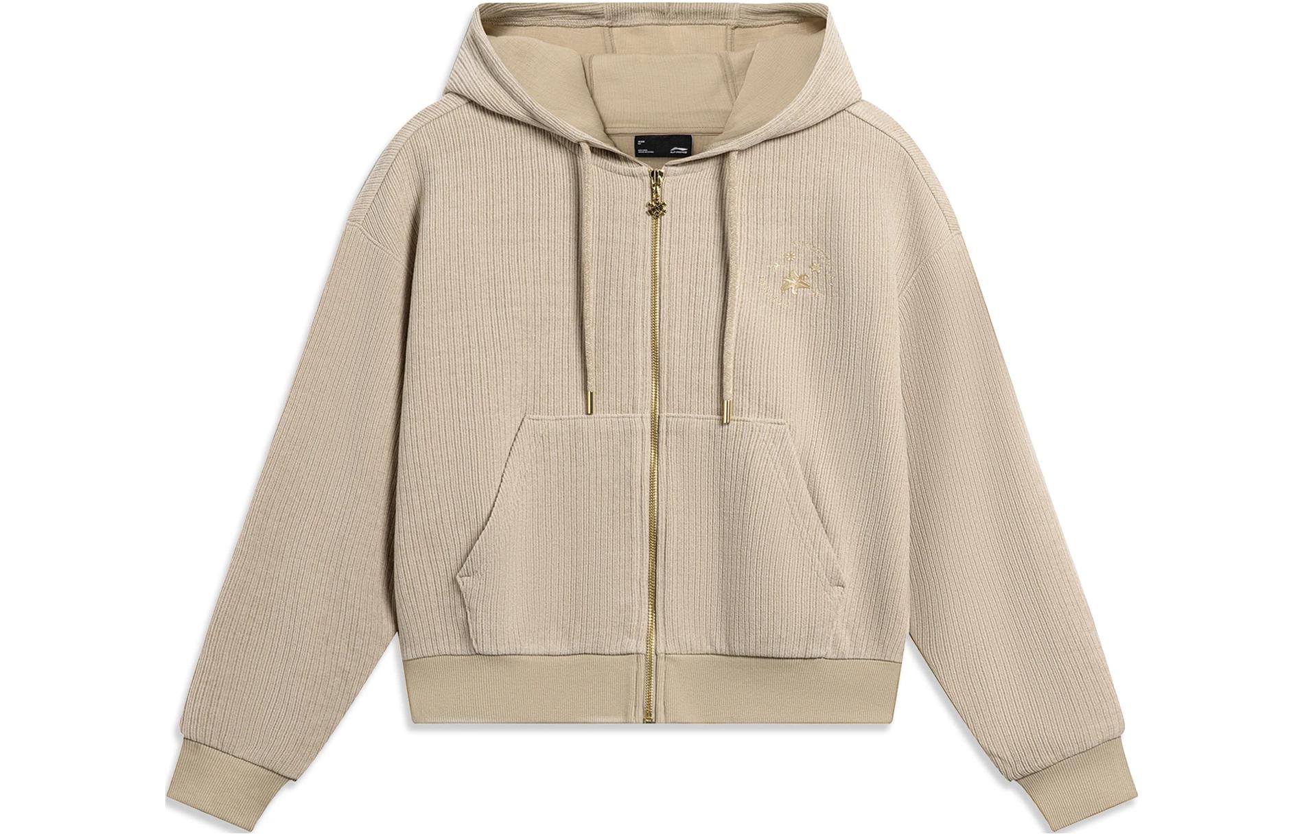 

Женская толстовка LiNing Sports Life Collection, светло-коричневая глазурь