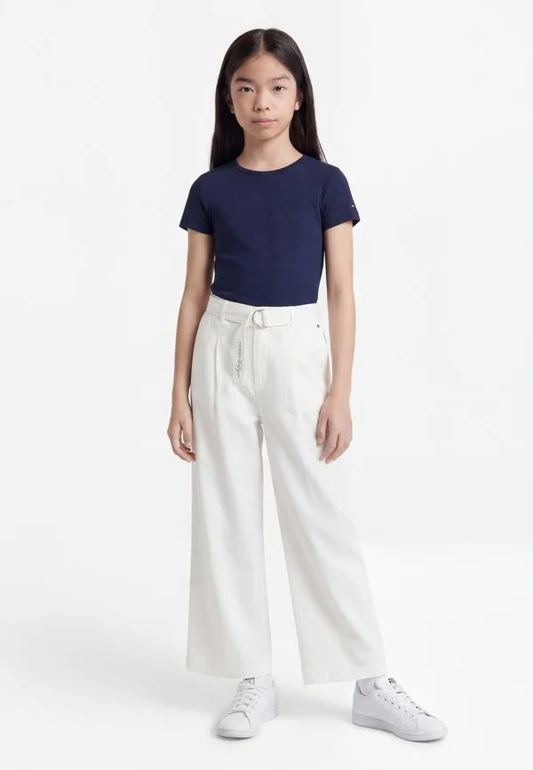 Брюки со складками и поясом Tommy Hilfiger, White