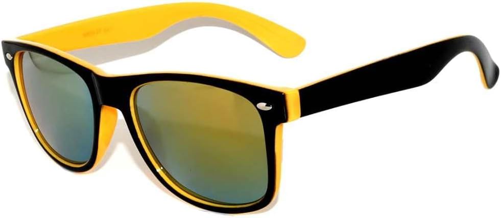 

Винтажные двухцветные солнцезащитные очки OWL с дымчатыми и зеркальными линзами — квадратные, в стиле ретро, ​​подходят для женщин и мужчин, защита от УФ-излучения UV 400, Mirror - 2 Tone Yellow