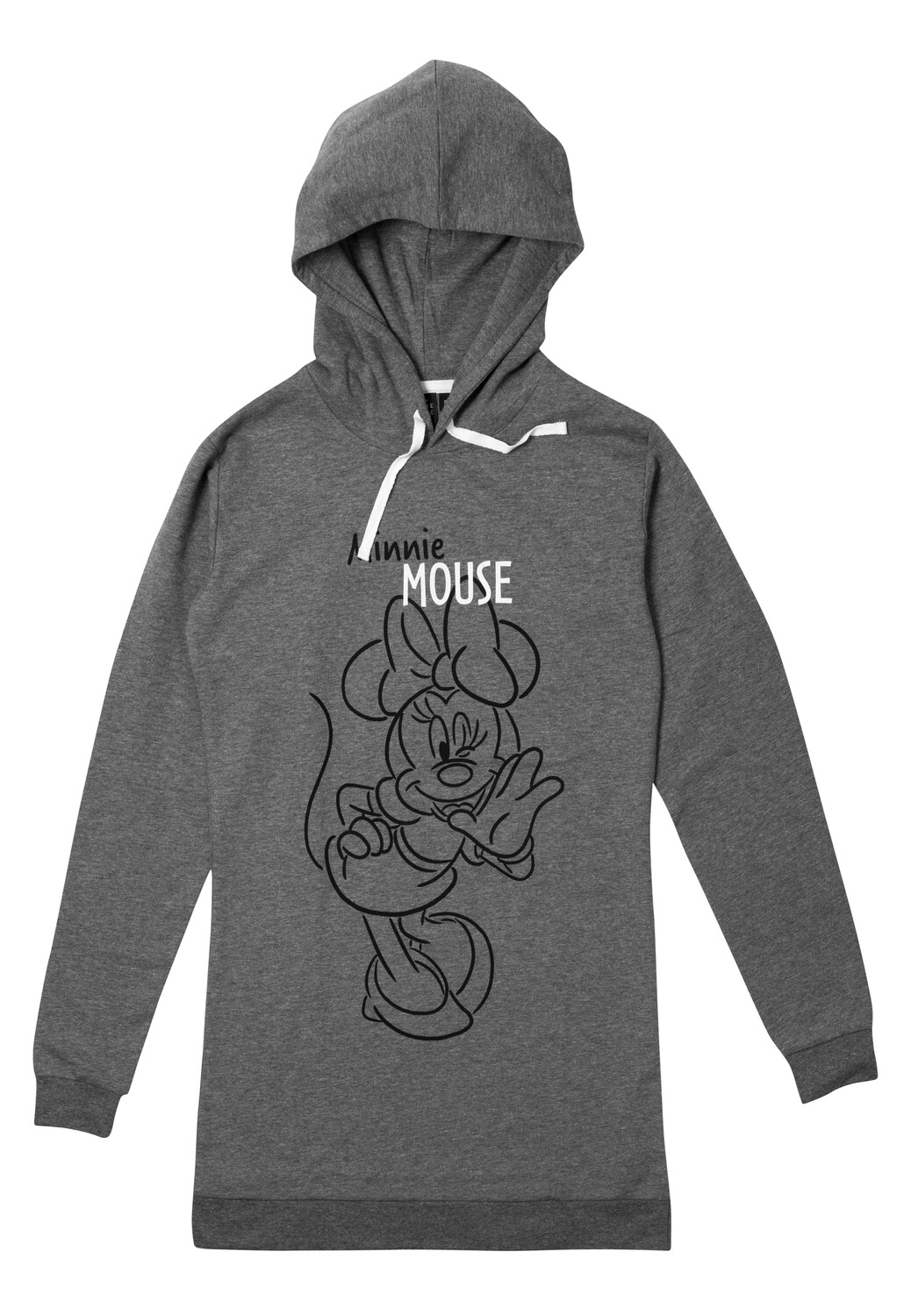 

Толстовка United Labels Minnie Mouse Sweatkleid Oversize Hoodie Kapuzenpullover lang, серый