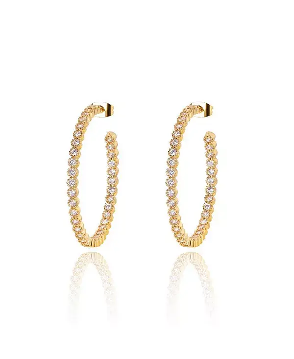 

Серьги-Кольца с кубическим цирконием Hollywood Sensation, gold