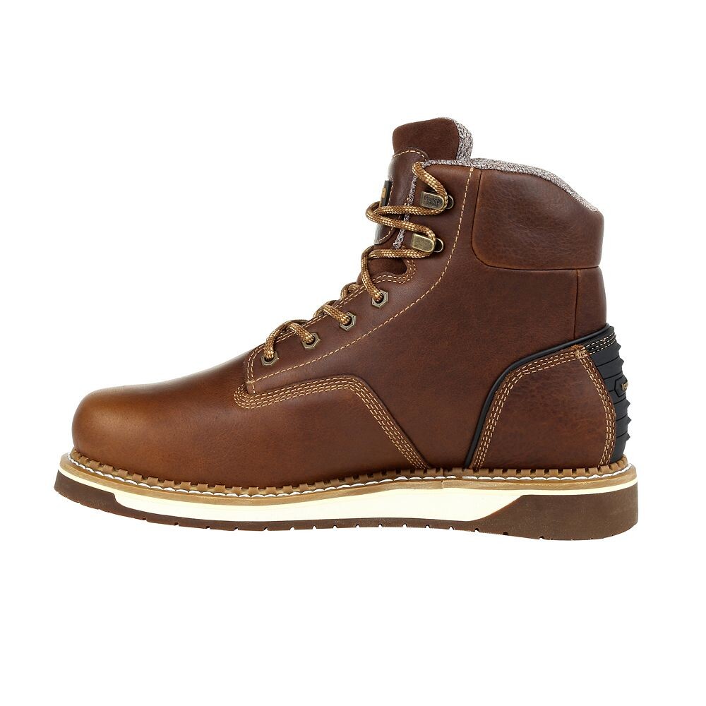 Georgia Boots AMP LT Мужские водонепроницаемые рабочие ботинки на танкетке до щиколотки, коричневый — фото 3