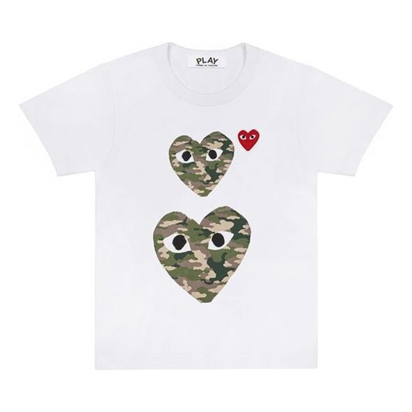 

Футболка camouflage large small short sleeve white Comme Des Garcons Play, белый