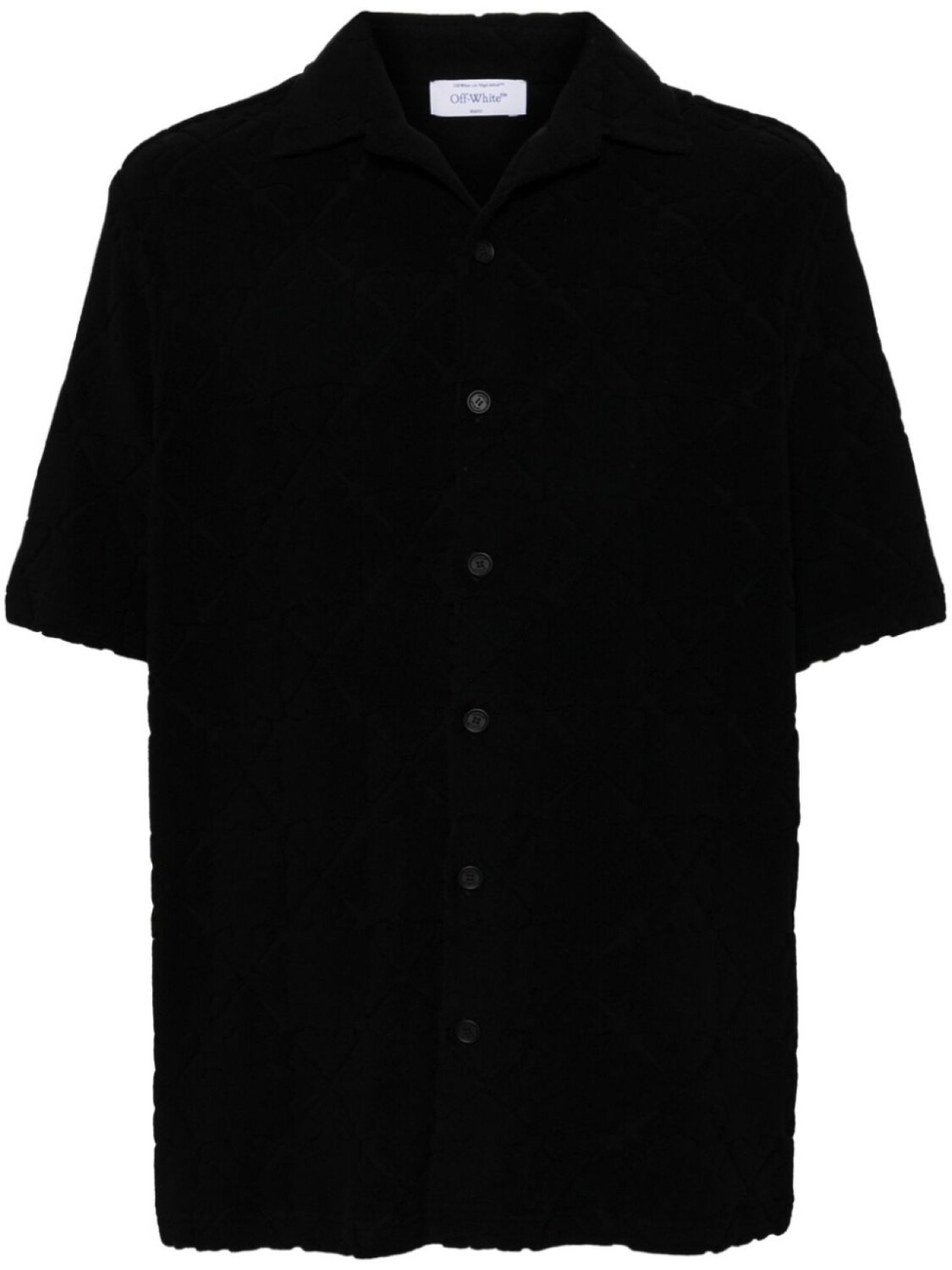 

Off-White рубашка с короткими рукавами и логотипом, черный