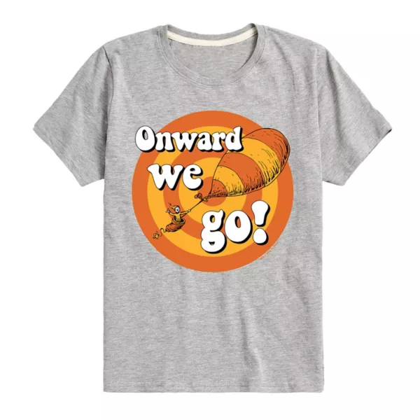 

Футболка для мальчиков 8-20 лет с принтом "Dr Seuss Onward We Go" Licensed Character, серый