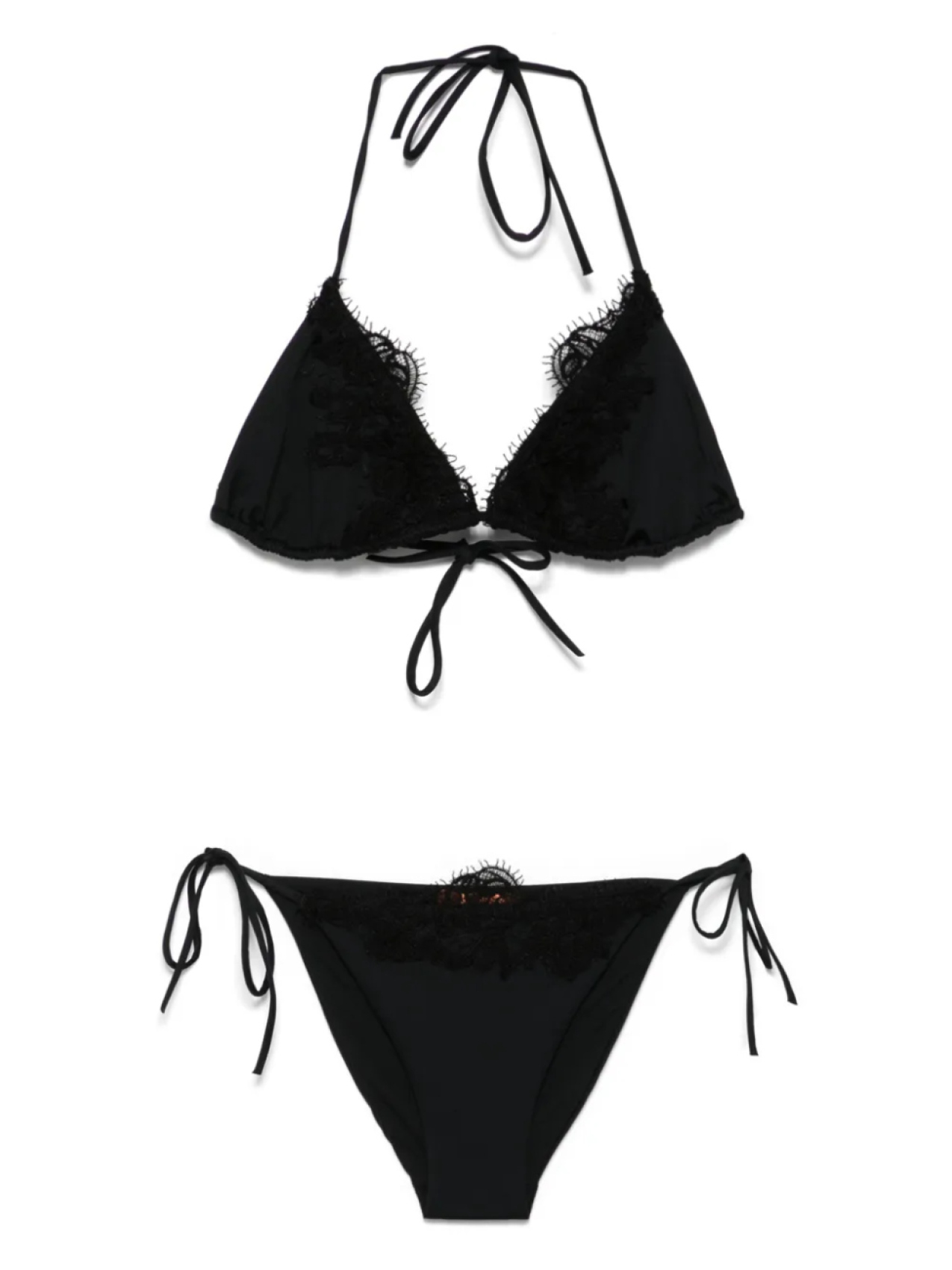 

Бикини с кружевной отделкой Ermanno Scervino, черный