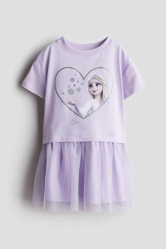 

Платье из тюля с принтом H&M, мультиколор