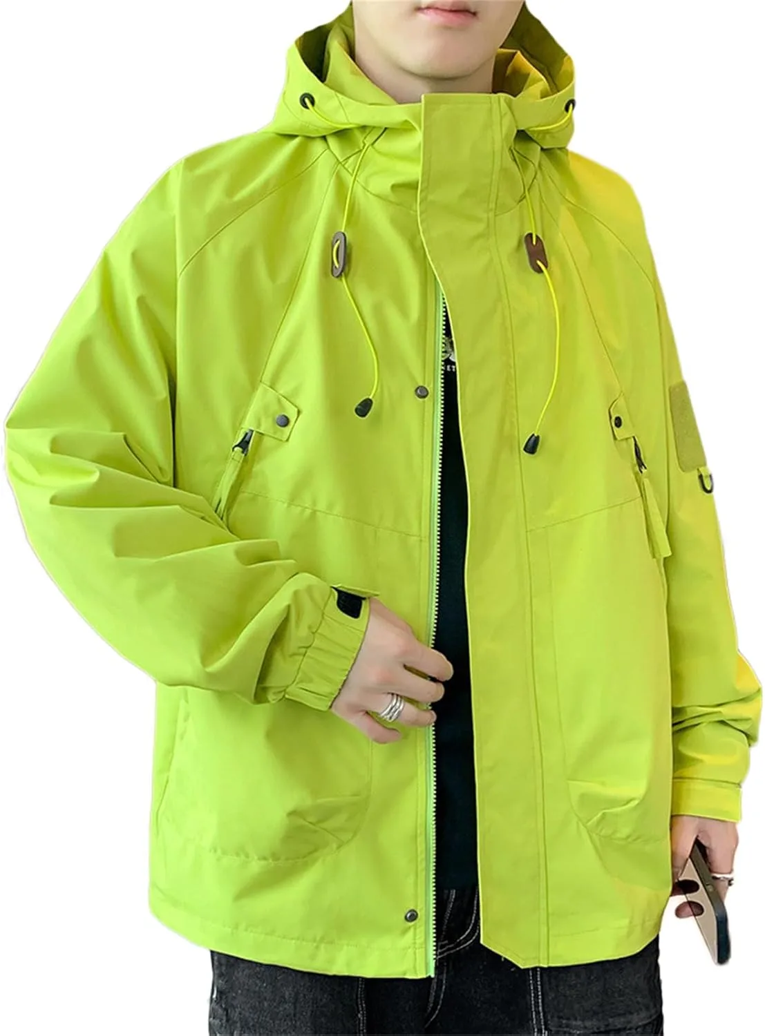 Мужская куртка GPCHAN Rain Defender свободного кроя из софтшелла средней плотности с капюшоном, военная тактическая куртка Generic, зеленый