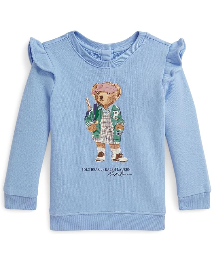 

Толстовка Polo Ralph Lauren Kids Polo Bear Ruffled Fleece Sweatshirt, цвет Chambray Blue