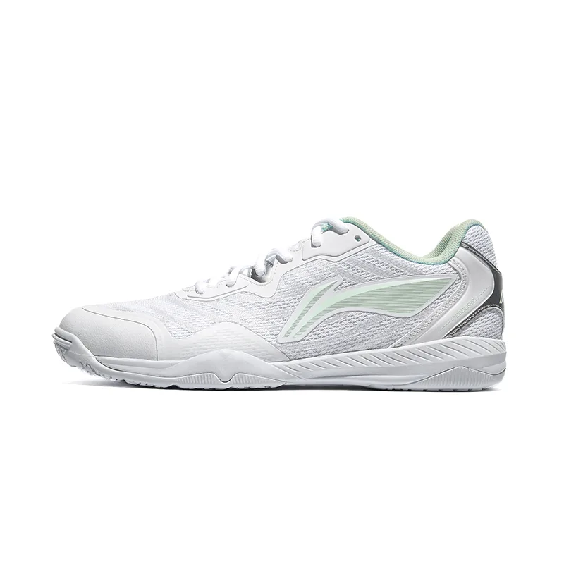 Кроссовки для настольного тенниса Li-Ning Table Tennis Collection с амортизацией, нескользящей подошвой, износостойкие и дышащие, Standard White/Moon White Blue+Free 1 Pair of Socks (Random Color) — фото 4