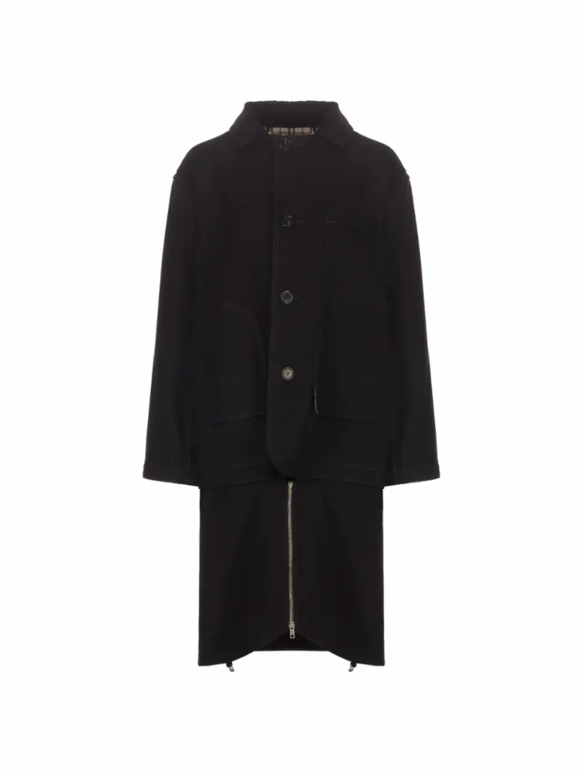 

Однобортное пальто Maison Margiela, черный