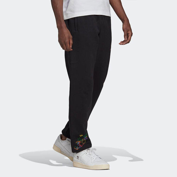Спортивные штаны Men's adidas originals x Disney Crossover Solid Color Logo Casual Bundle Feet Sports Pants/Trousers/Joggers Black, черный — фото 4