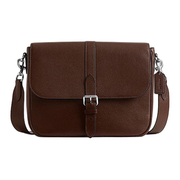 

COACH Кожаная наплечная сумка через плечо большая мужская кленовый лист коричневый