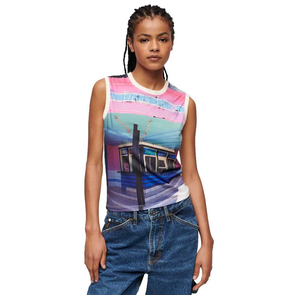 

Футболка Superdry Sub Print, фиолетовый