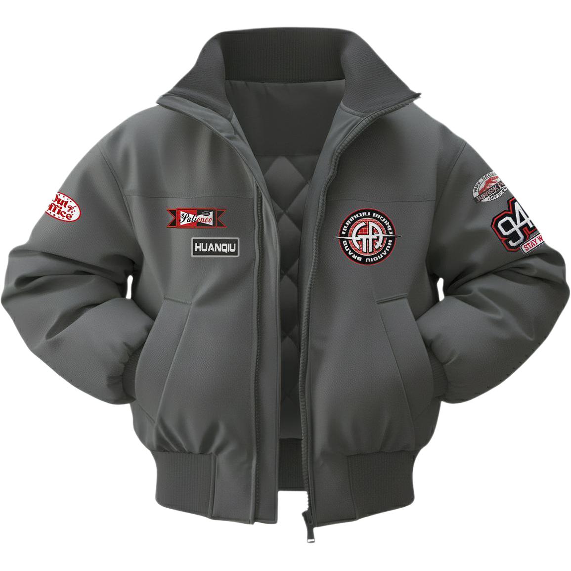 

Куртка Unisex Stand Collar Thickened HUANQIU, серый