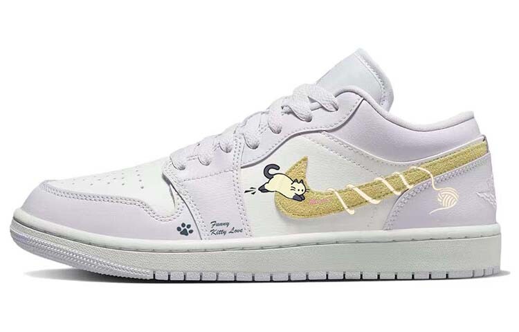 

Баскетбольные кроссовки Air 1 Vintage женские с низким верхом фиолетовый/белый Jordan
