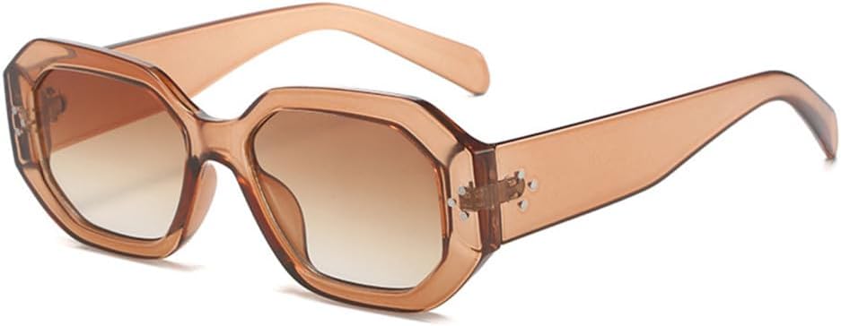 

Солнцезащитные очки Polygon для женщин, роскошные модные очки с защитой от УФ-излучения UV400, мужские солнцезащитные очки в стиле панк, женские очки для активного отдыха TYUVIVO, Brown-brown