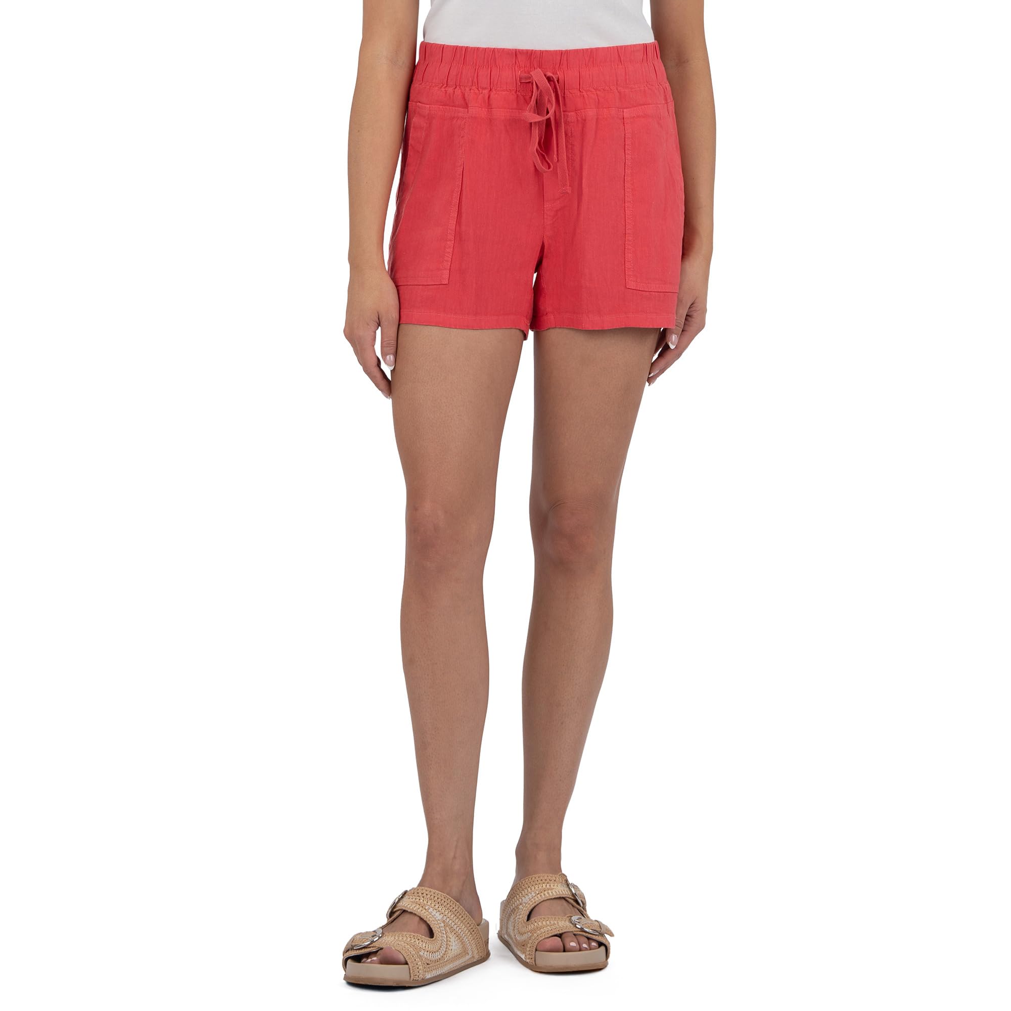 

Шорты KUT from the Kloth Katana-Drawstring Shorts With Porkchop Pockets, Watermelon