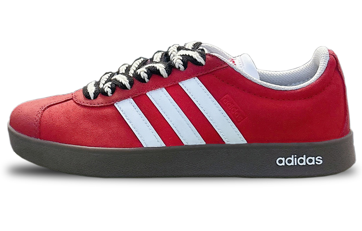 

Adidas Neo ВЛ Корт 2.0 противоскользящие и износостойкие легкие низкие скейтерские кроссовки унисекс красно-белые, цвет Red White