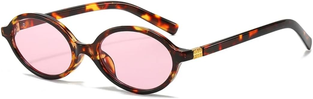 

Солнцезащитные очки с защитой UV400 | Маленькая оправа, панк-стиль, яркие линзы | Для женщин и мужчин, для занятий спортом на открытом воздухе и вождения DSVIGF, Leopard Pink