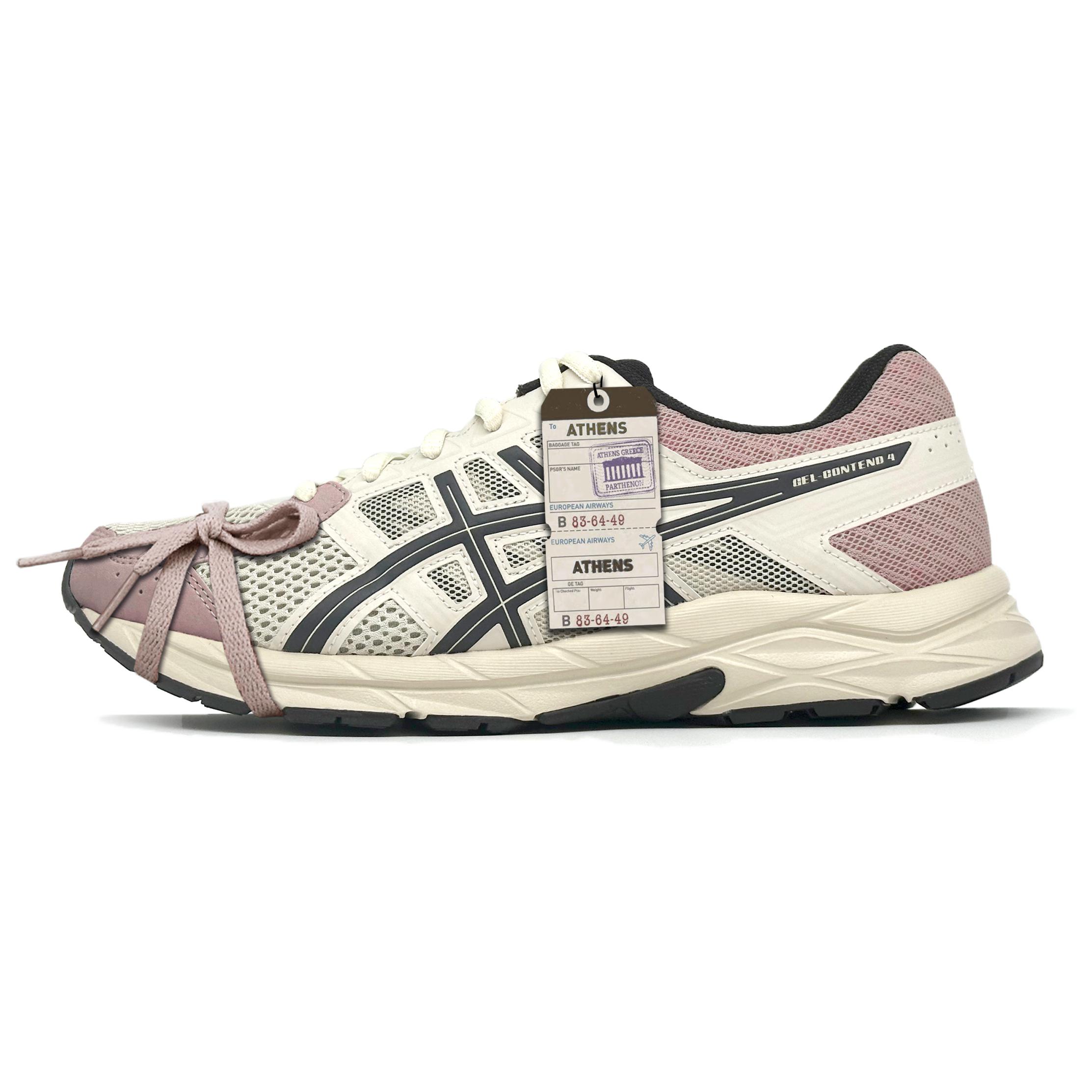 

ASICS Gel Contend 4 амортизирующие, дышащие, легкие низкие кроссовки унисекс pink white