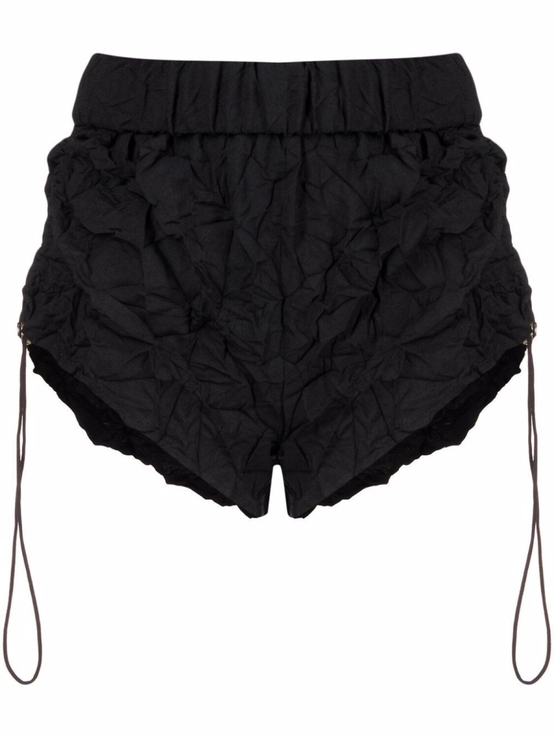

Dion Lee короткие шорты с жатым эффектом, черный