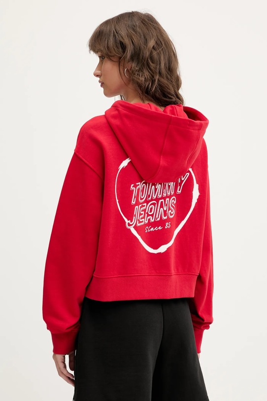 

Хлопковая толстовка Tommy Jeans, красный