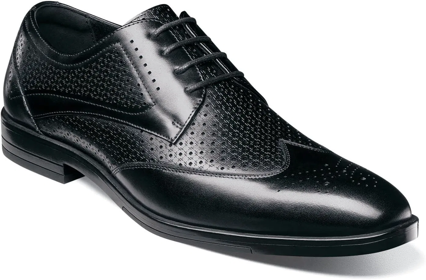 Мужские оксфорды Stacy Adams Asher Wingtip Lace, Black — фото 2