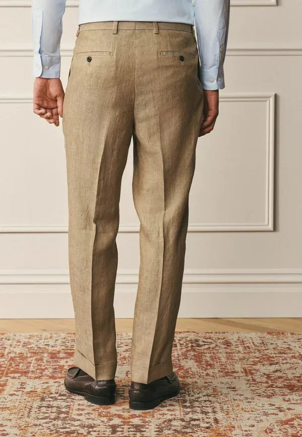 Брюки чинос Relaxed suit Next, цвет светло-коричневый — фото 2