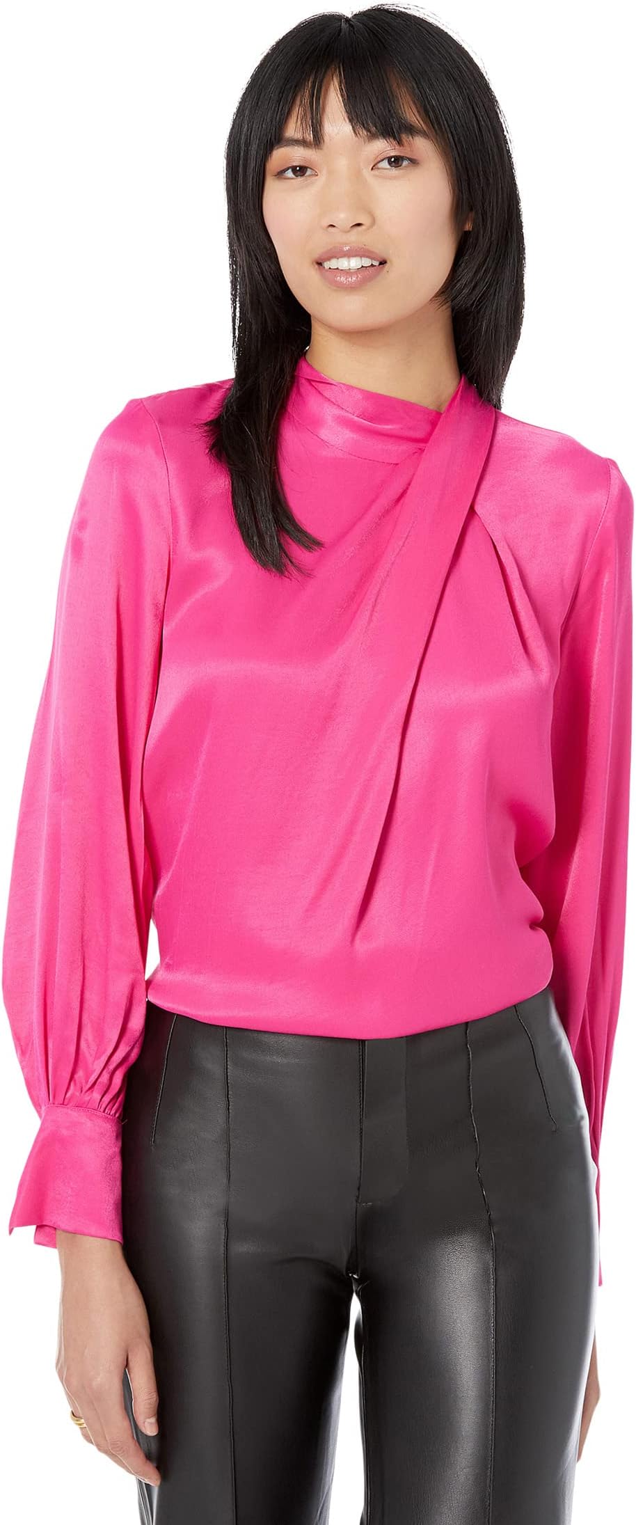 

Блуза MANGO Tino Blouse, цвет Bright Pink