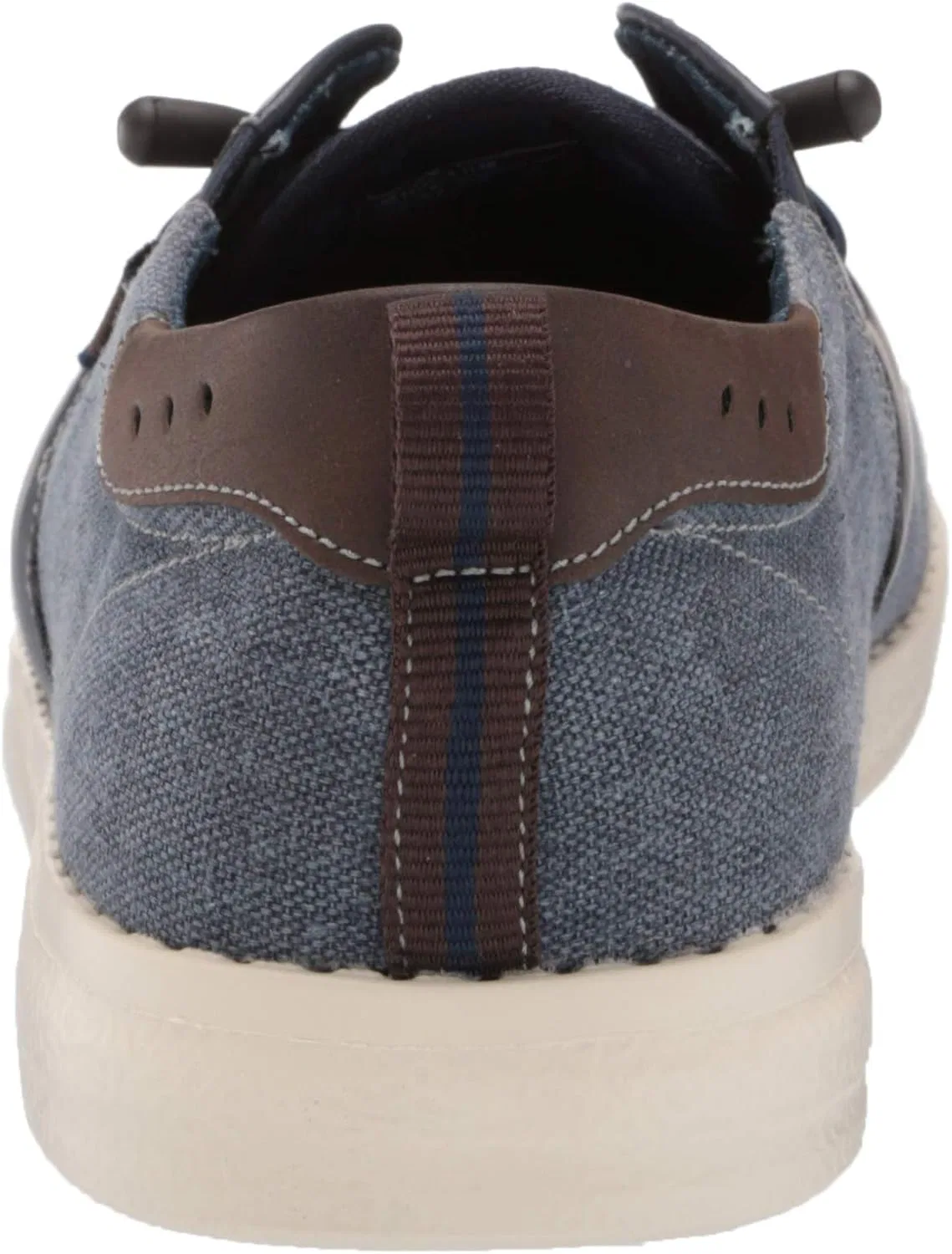 Мужские лоферы Nunn Bush Brewski Moc Toe Slip-On из парусиновой вязки с эластичным шнурком, Navy — фото 3