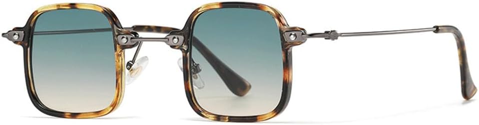 

Модные солнцезащитные очки для женщин с прозрачными градиентными линзами и защитой от УФ-излучения UV400; для мужчин в стиле панк с заклепками и модным леопардовым принтом KTUCN, Leopard Greenyellow