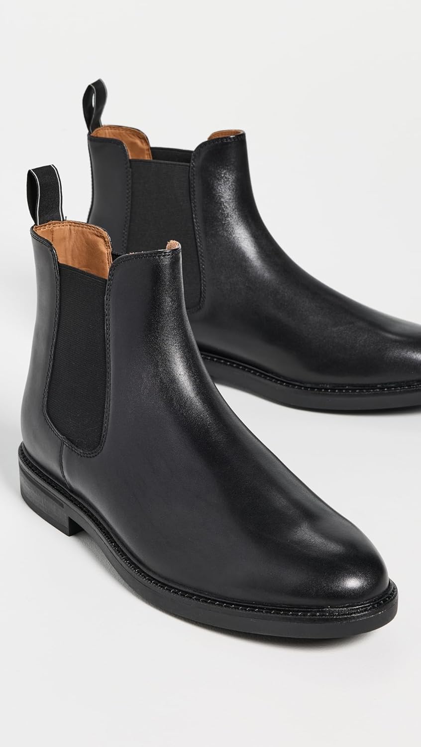 POLO RALPH LAUREN Мужские кожаные челси-ботинки Asher, Black — фото 4