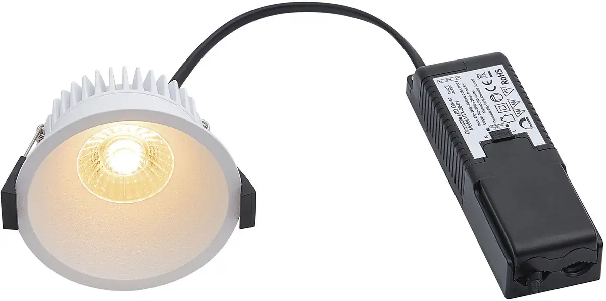 

Nordlux LED встраиваемый светильник для ванной комнаты "Albric", класс защиты IP44, брызгозащищенный Ø 9 см, Высота: 4,9 см, белый