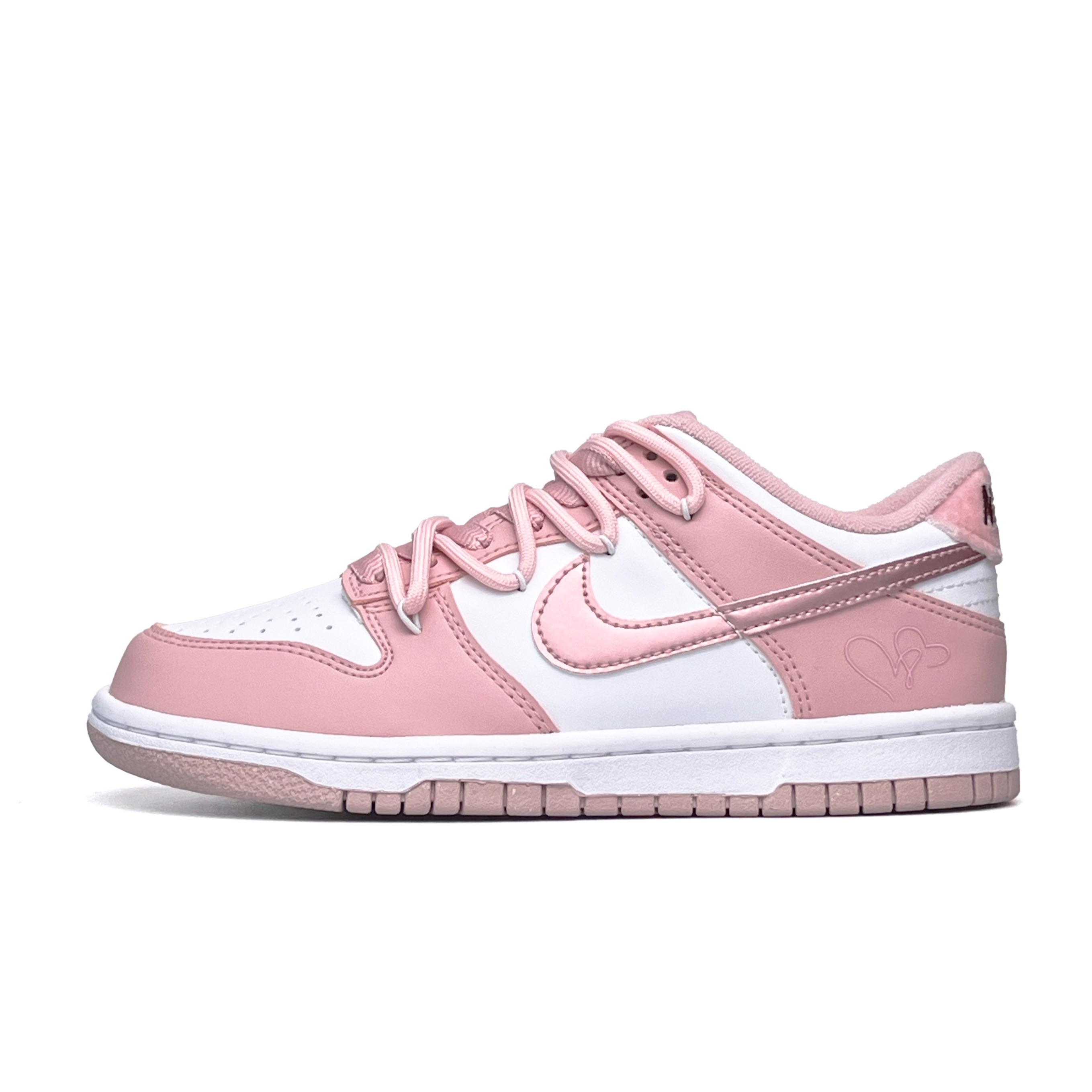 

Nike Детские кроссовки для скейтбординга Dunk Pink Velvet с антискользящим покрытием, износостойкие, низкие, подростковые