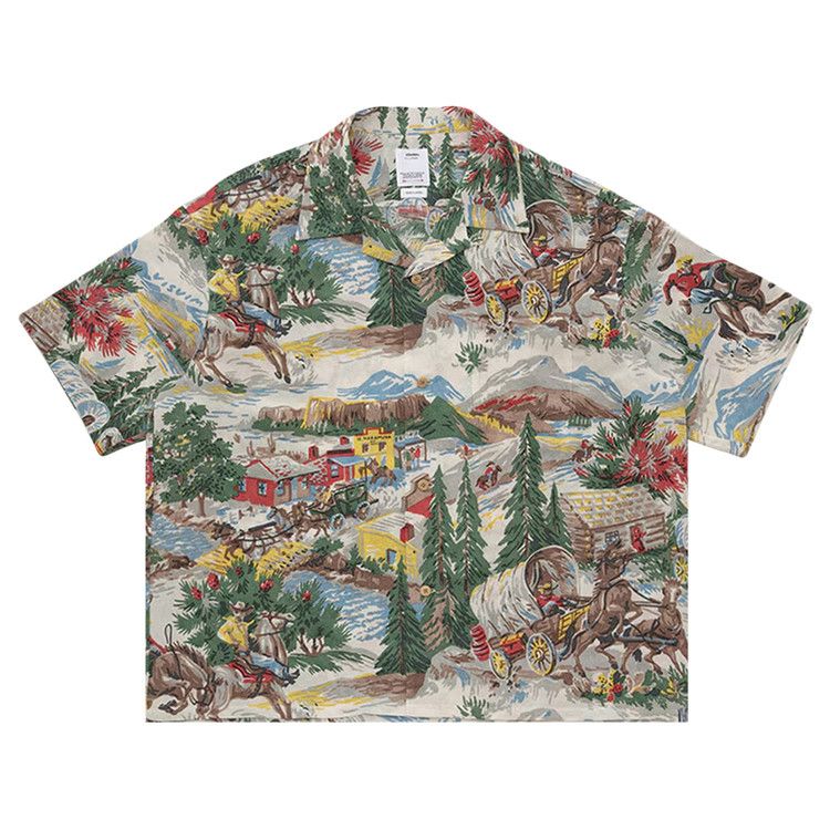 

Рубашка Visvim Crosby Short-Sleeve Shirt (Washi Chirimen), Light Blue