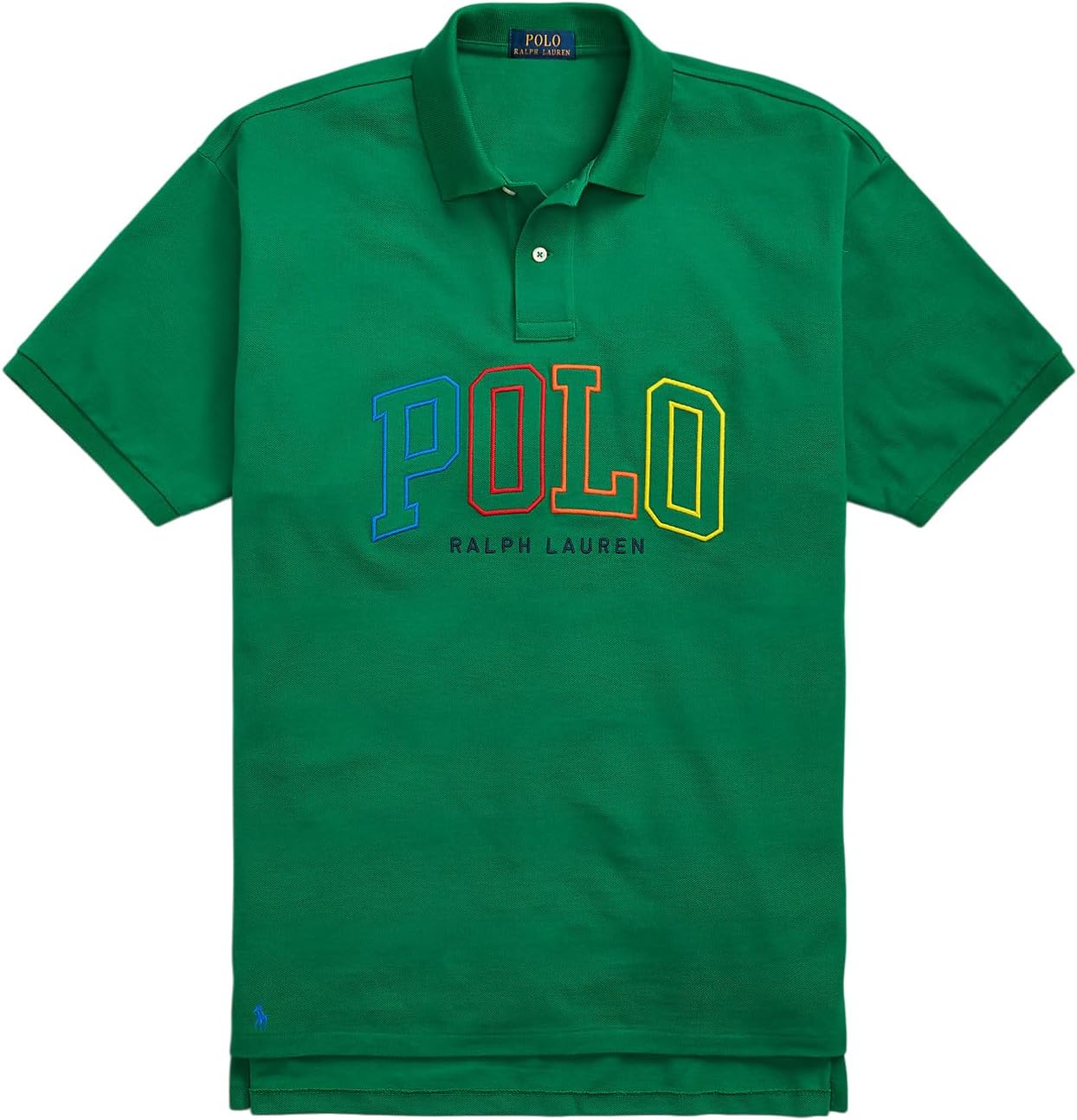 

Polo Ralph Lauren Mesh короткий рукав Big Fit мужская рубашка с большой вышивкой Polo Logo Spell Out и Polo Pony, Green