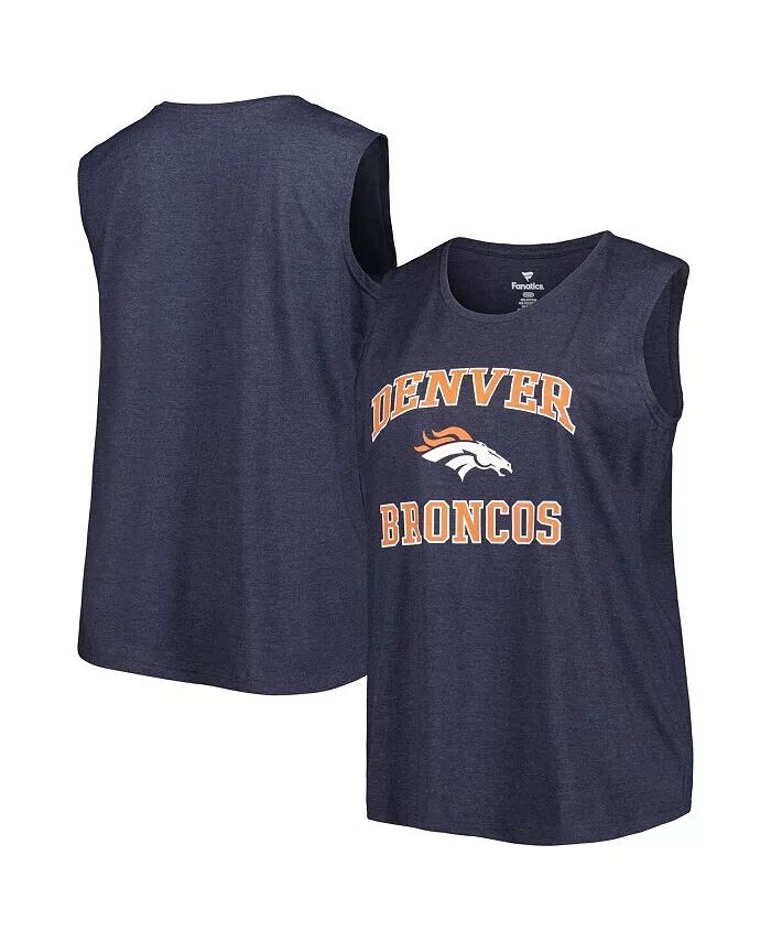 

Женская темно-синяя майка Denver Broncos больших размеров Fanatics