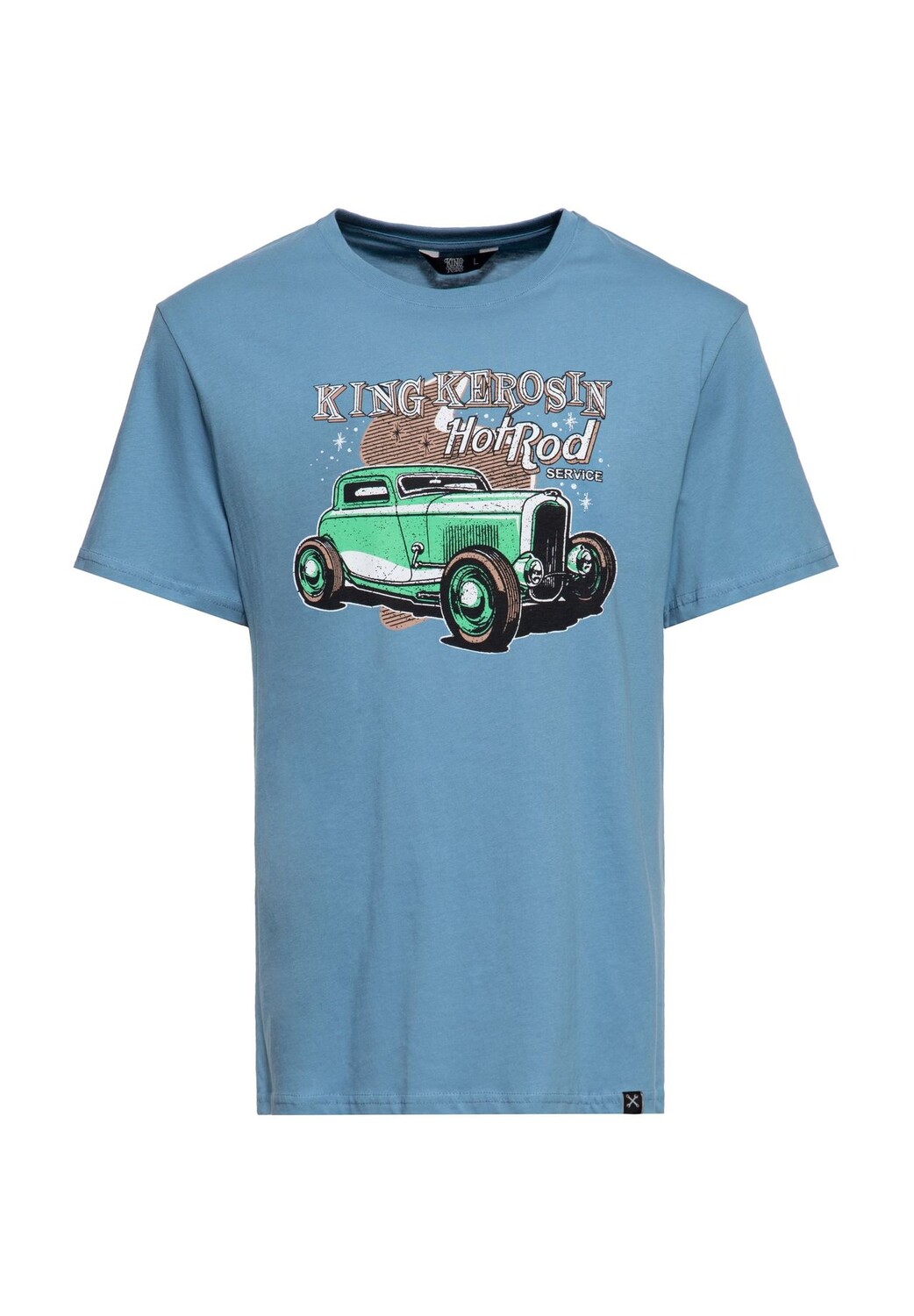 

Футболка с ретро-принтом Hotrod Service KING KEROSIN, синий