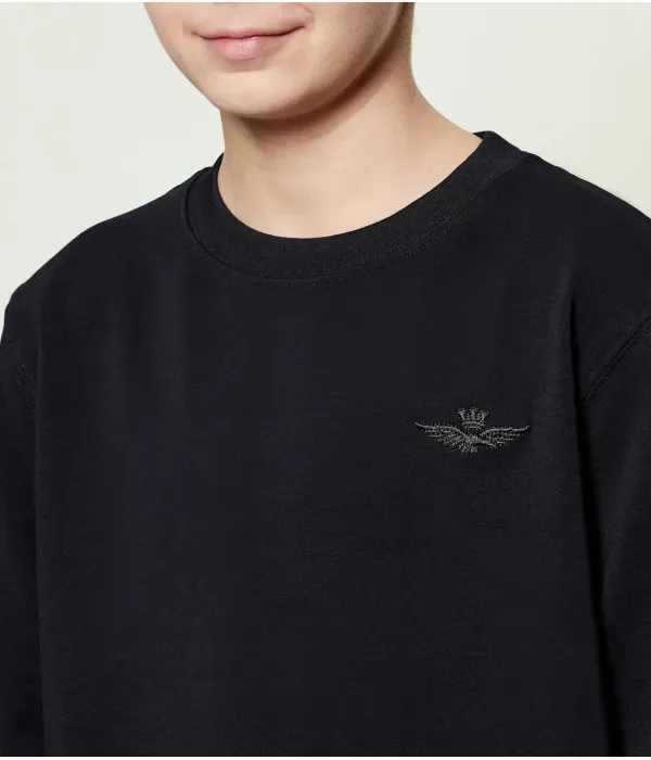 Толстовка regular fit Aeronautica Militare, черный — фото 4