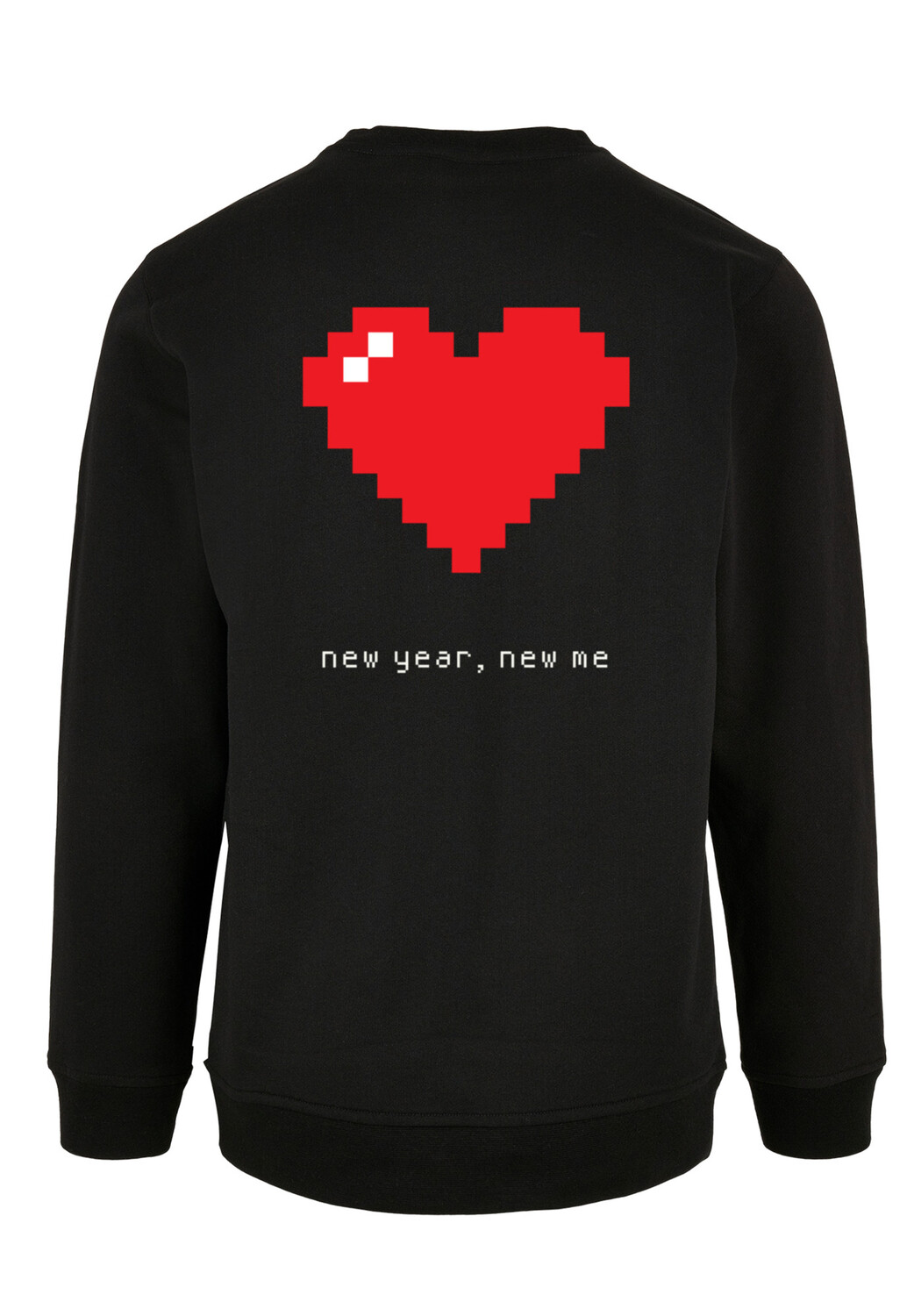 

Пуловер F4NT4STIC Sweatshirt Pixel Herz Happy New Year Silvester, черный