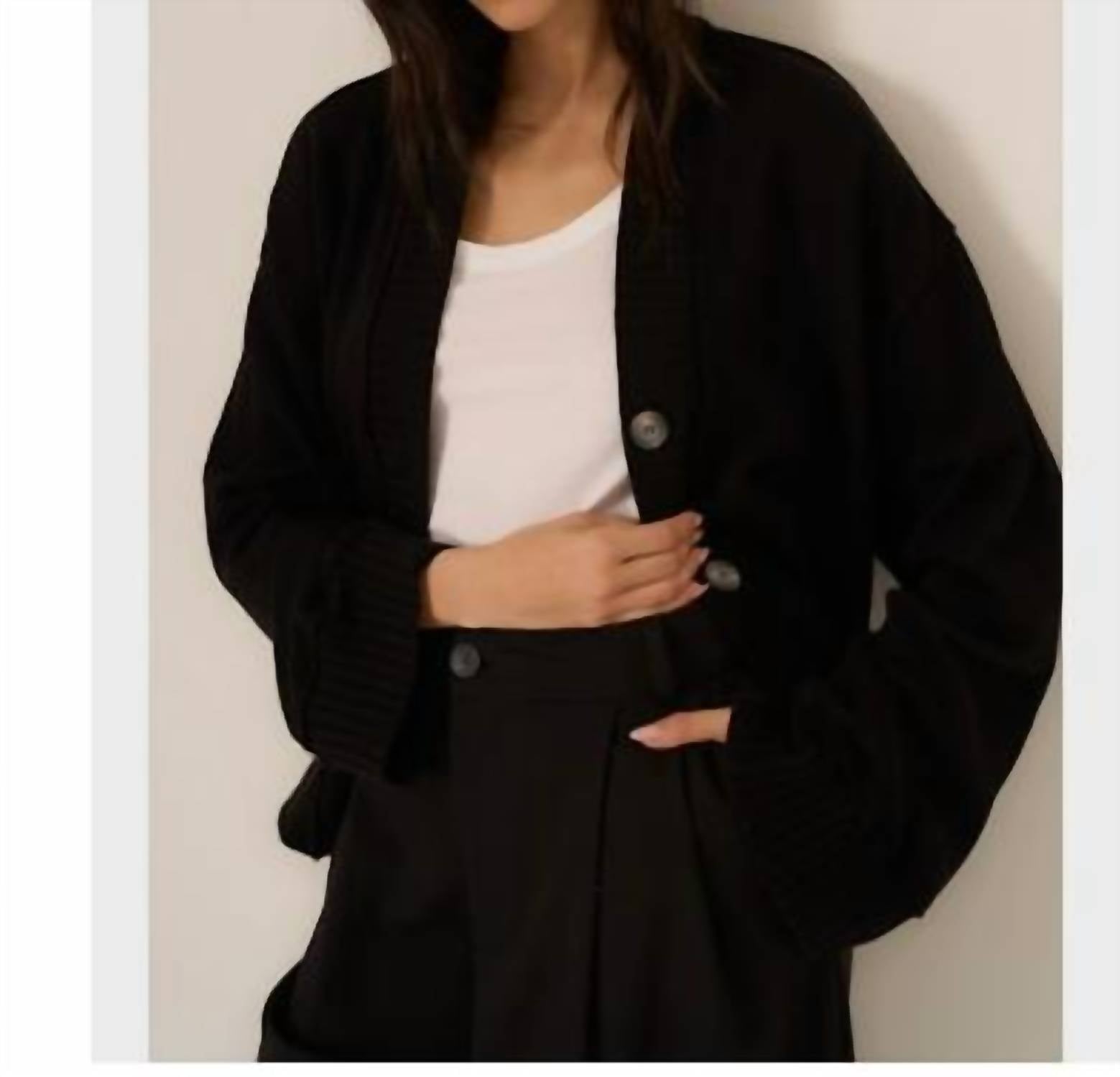 

Кардиган Romy на пуговицах в черном цвете PROJECT SOCIAL T