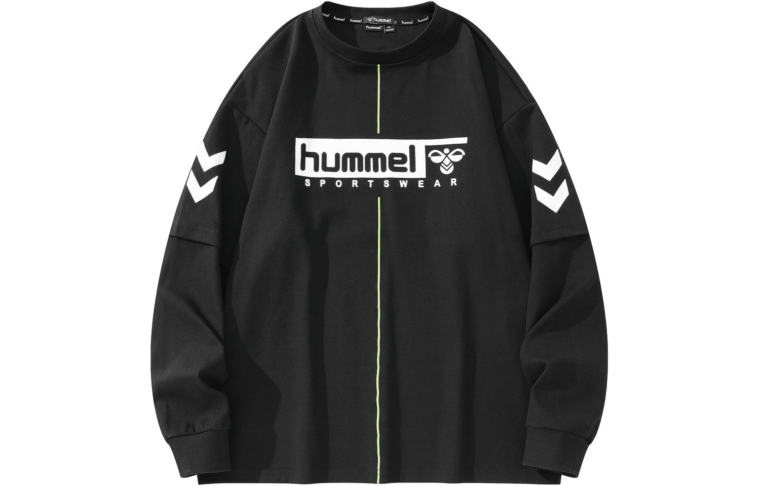 

Футболка Unisex Hummel с рукавом дроп-шипдер черная