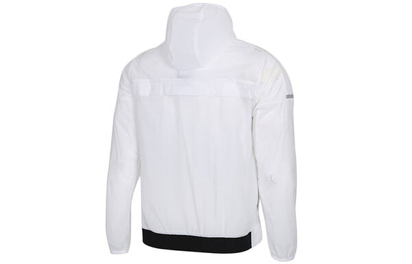 Куртка wb light logo printing woven sports hooded jacket white Adidas, белый — фото 2