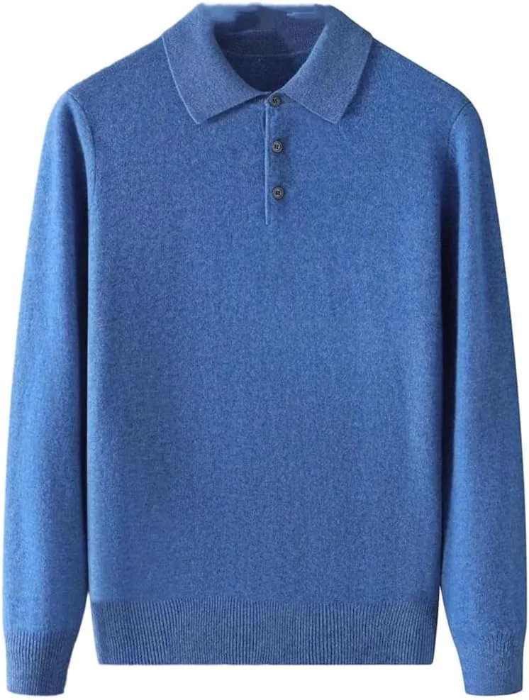 

Мужской шерстяной пуловер с лацканами OWEIEYEU